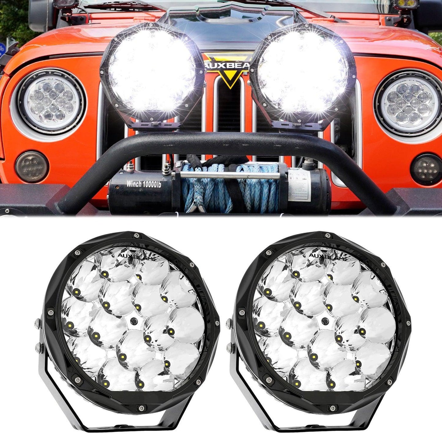 (2pcs/set) 8.5 Inch 150W Round tout-terrain faisceau longue portée LED Driving Lights