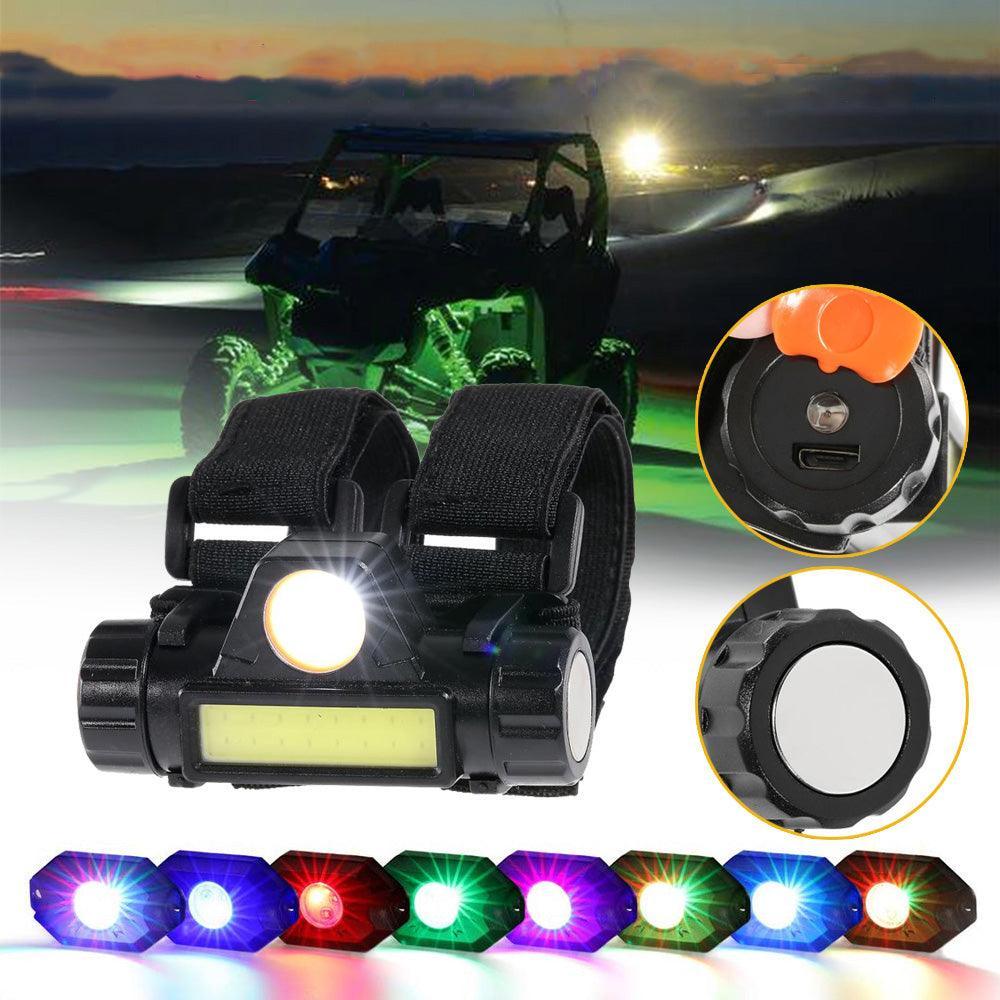 Dome Light UTV Interior Light Universal Roll Bar Cage Mount + RGB LED Rock Light Set pour Polaris, Can-Am, UTV, ATV, Off-roa…