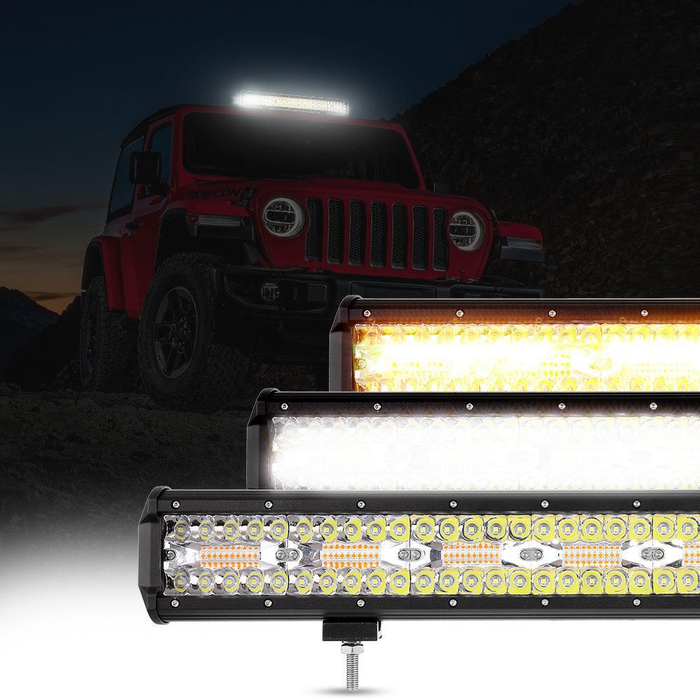 6 Modes série 3 Inch/4Inch/7Inch/12Inch/20Inch blanc&orange Barres LED