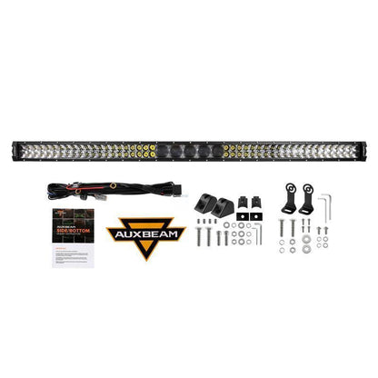 7″ LED Halo phares + 5D-PRO 52″ droit Barres LED + pare-brise supports de montage + 18 W faisceau large projecteurs LED