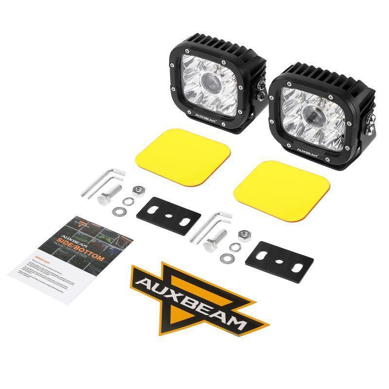 5 Inch 110W blanc/orange Spot Light LED Driving Lights avec Additional orange Covers – vue 3