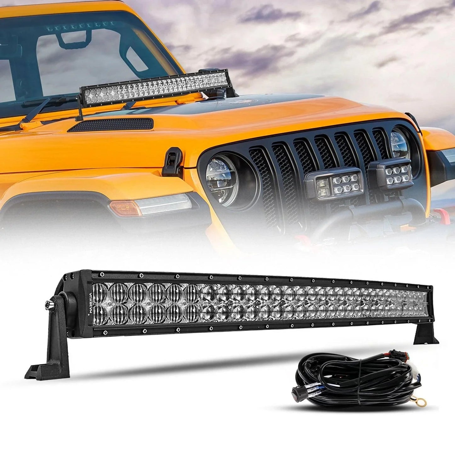 22 Inch-52 Inch 5D série Straight/Curved faisceau combiné Double Row Barres LED pour 2004 Toyota Tacoma – vue 28
