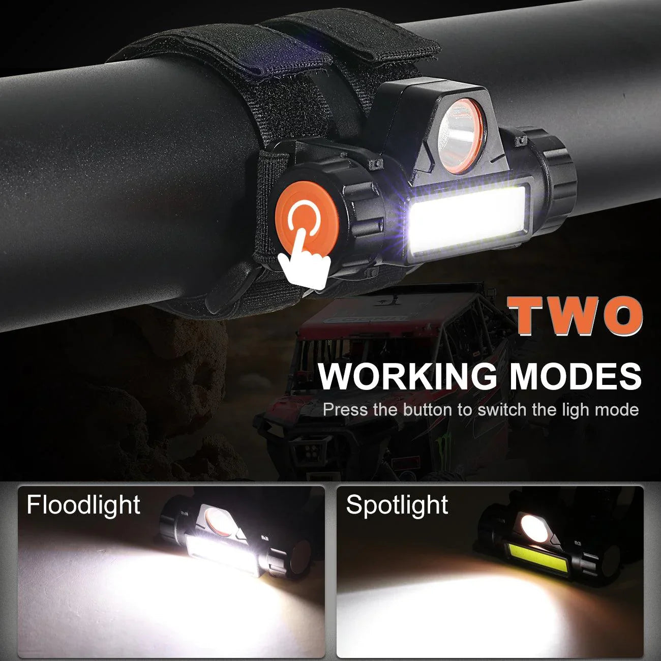 Dome Light UTV Interior Light Universal Roll Bar Cage Mount + RGB LED Rock Light Set pour Polaris, Can-Am, UTV, ATV, Off-roa…