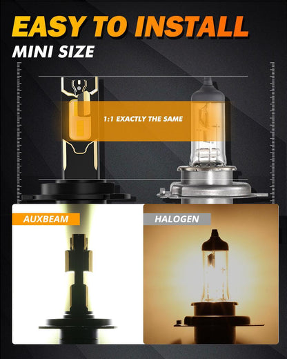 pour 2005-2011 Toyota Tacoma H4 Ampoules de phare LED Bundle – vue 7 – NOVADOMIO