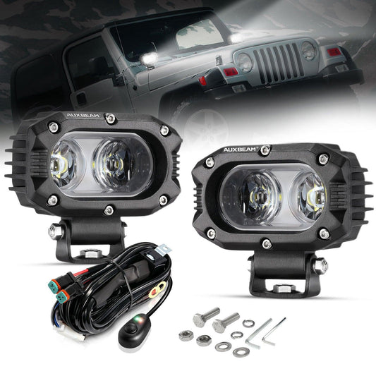 R4 série | 4 Inch 60W Corrugated Lens 120° Wide Beam LED Pods Lights