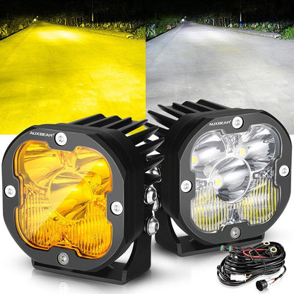 XP-ULTRA série 3″ 80 W faisceau combiné projecteurs LED compacts orange&blanc tout-terrain feux – NOVADOMIO