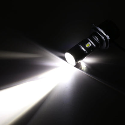 H4/HS1 Ampoules de phare LED Mini Bi-LED lentille projecteur double faisceau route / croisement pour moto automobile camion