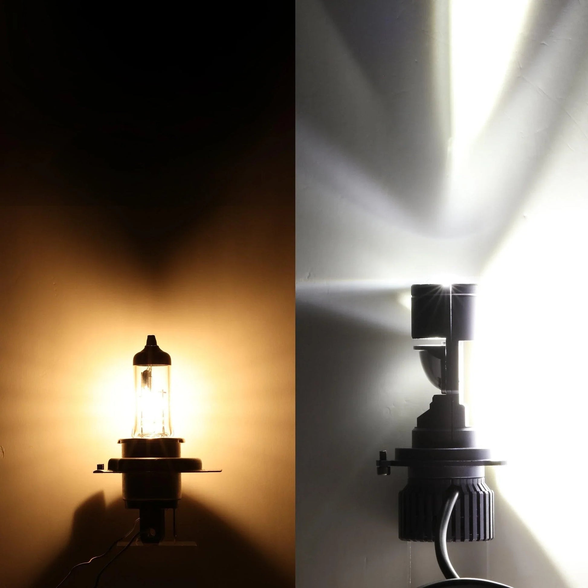H4 Ampoules de phare LED 110W 10000LM Mini Bi-LED Projector Lens Headlight 6000K blanc froid – 2 ampoules – vue 3