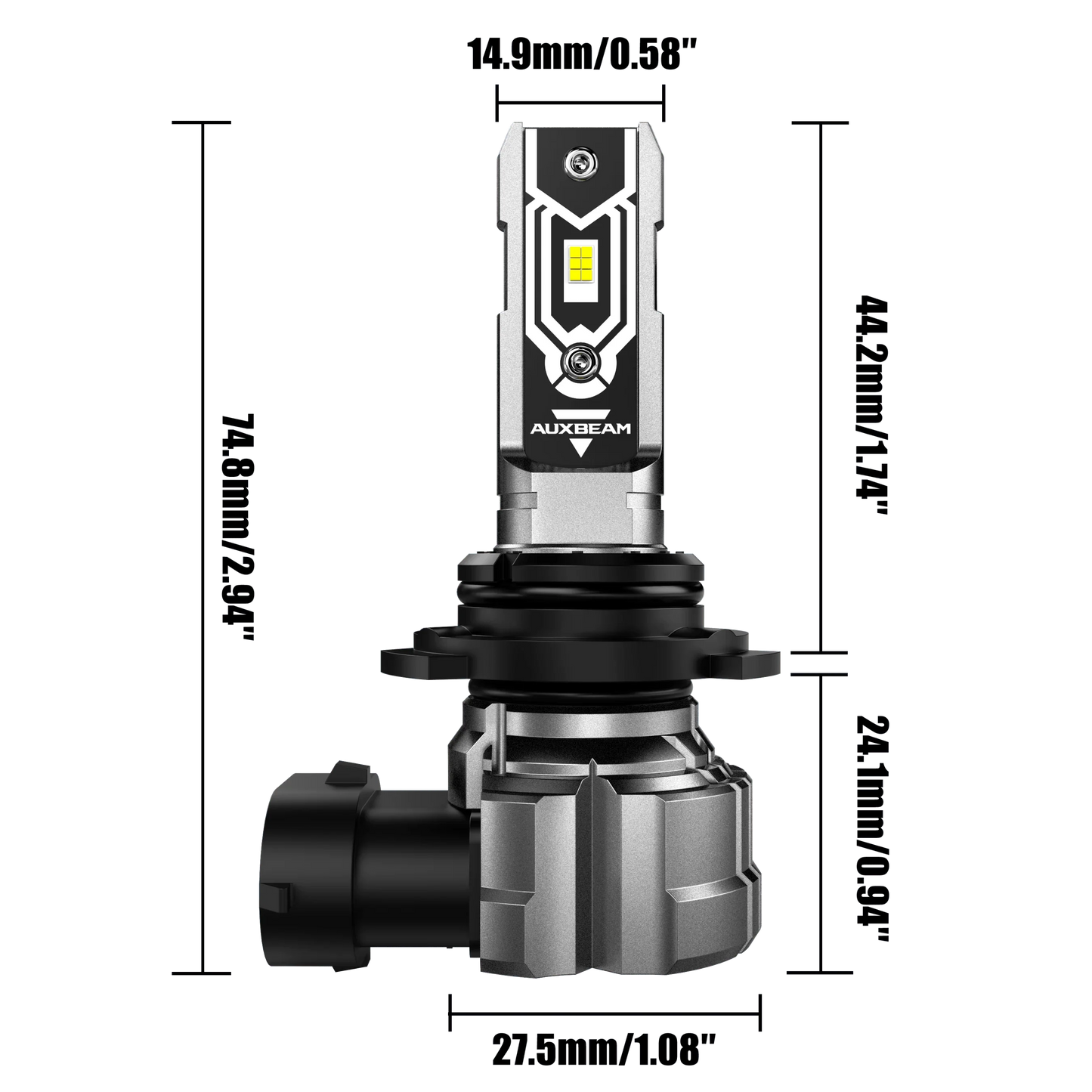 9006 HB4 LED Fog Light/DRL Bulbs 50W 10000LM 6500K blanc froid Q5 série – 2 ampoules – vue 8