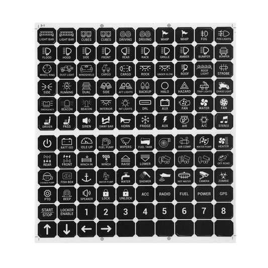 120 Universal Stickers pour panneau de commande