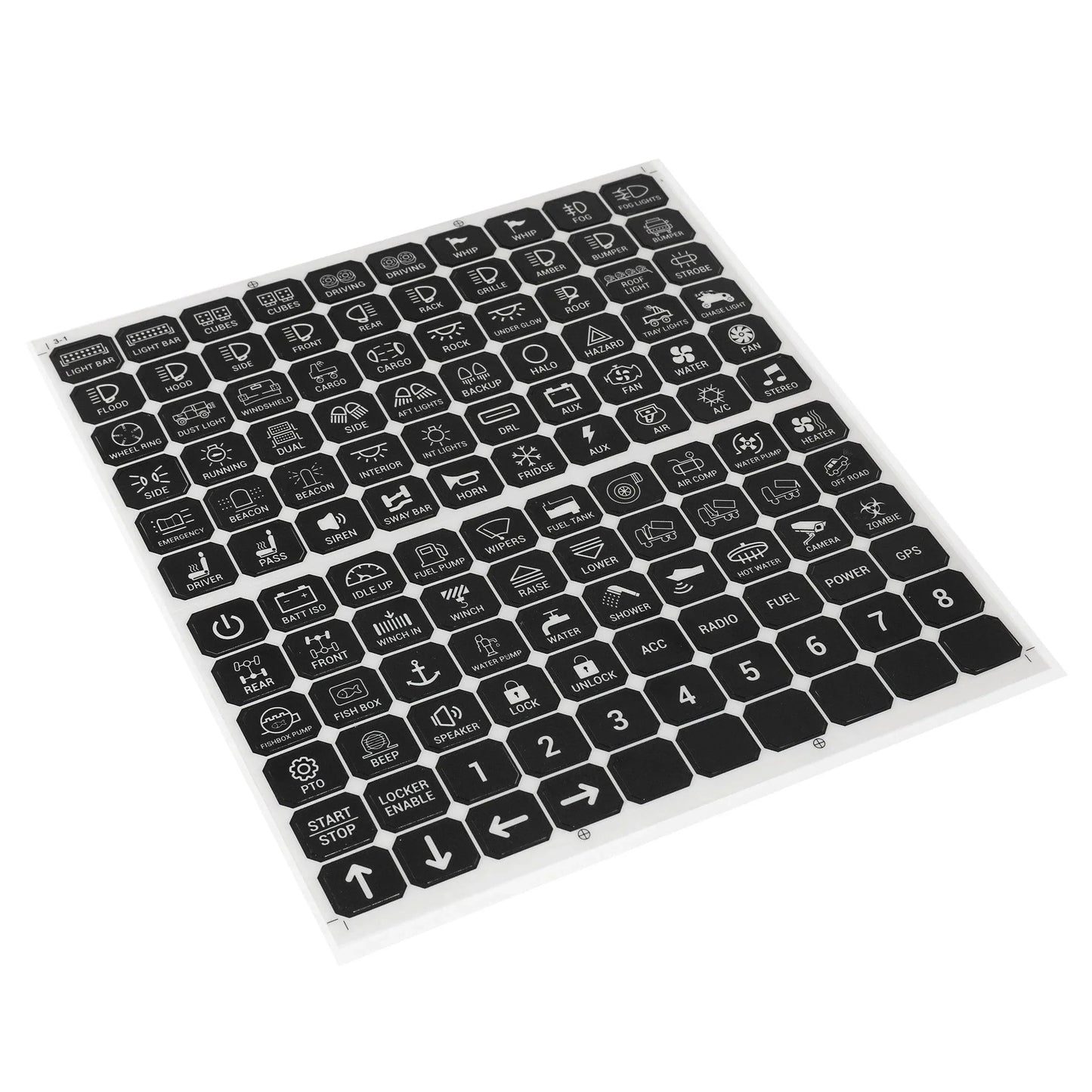 120 Universal Stickers pour panneau de commande – vue 2
