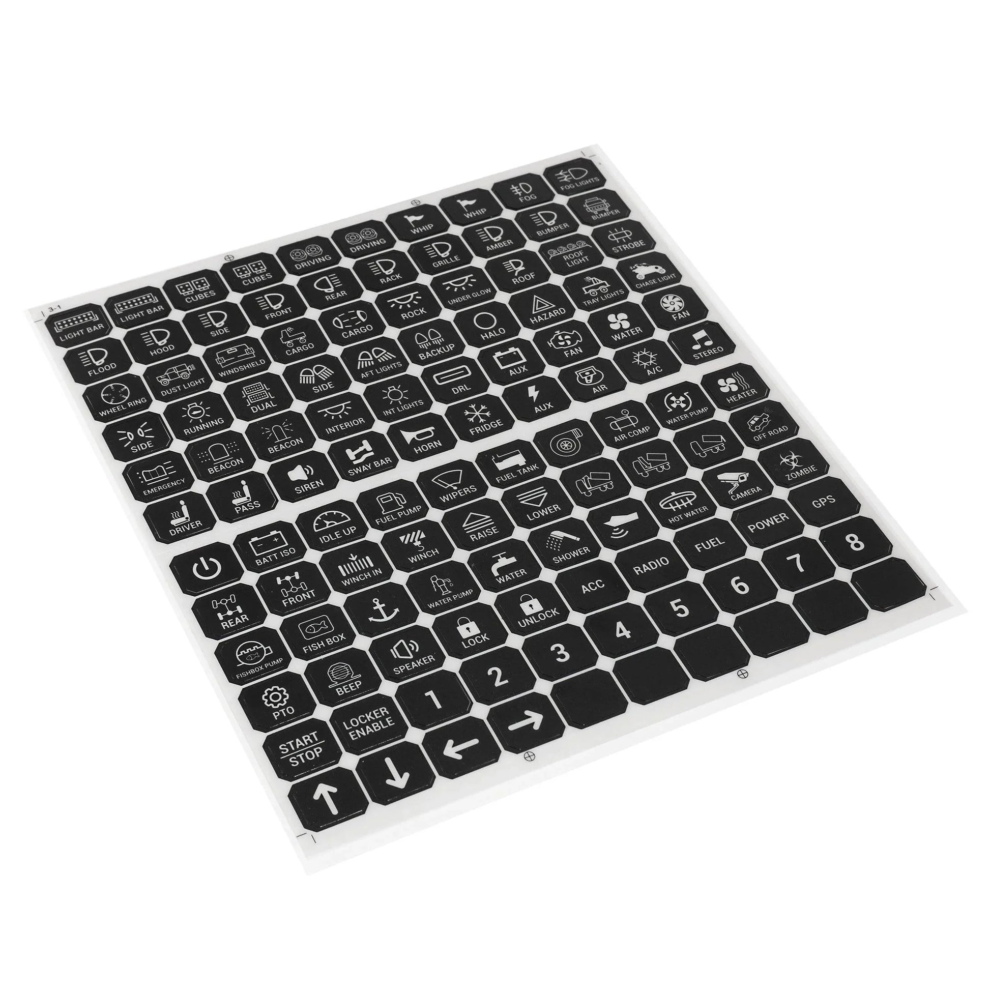 120 Universal Stickers pour panneau de commande – vue 2
