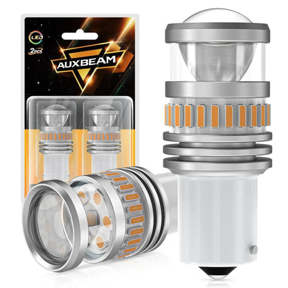 1156 BA15S Ampoules LED pour clignotants avant/arrière et feux latéraux 11W 4000LM 3500K orange B1 série – 2 ampoules – vue 7