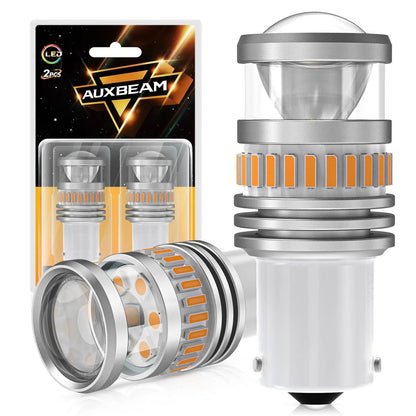 BAU15S 7507 Ampoules LED pour clignotants avant/arrière et feux latéraux 11 W 4 000 lm 3 500 K orange B1 série – 2 ampoules
