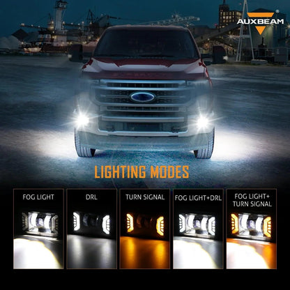 Lot de 2 LED antibrouillards ensemble avec DRL/ clignotant feux pour Ford F150 2015 2016 2017 2018 2019 2020 – NOVADOMIO