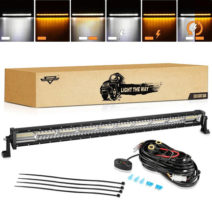 6 modes série 22″/30″/42″/50″ blanc&orange Barres LED – vue 28 – NOVADOMIO