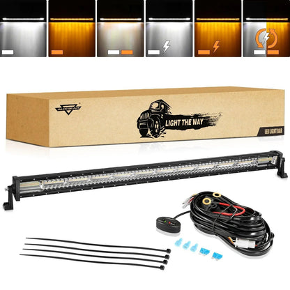 6 modes série 22″/30″/42″/50″ blanc&orange Barres LED – vue 29 – NOVADOMIO