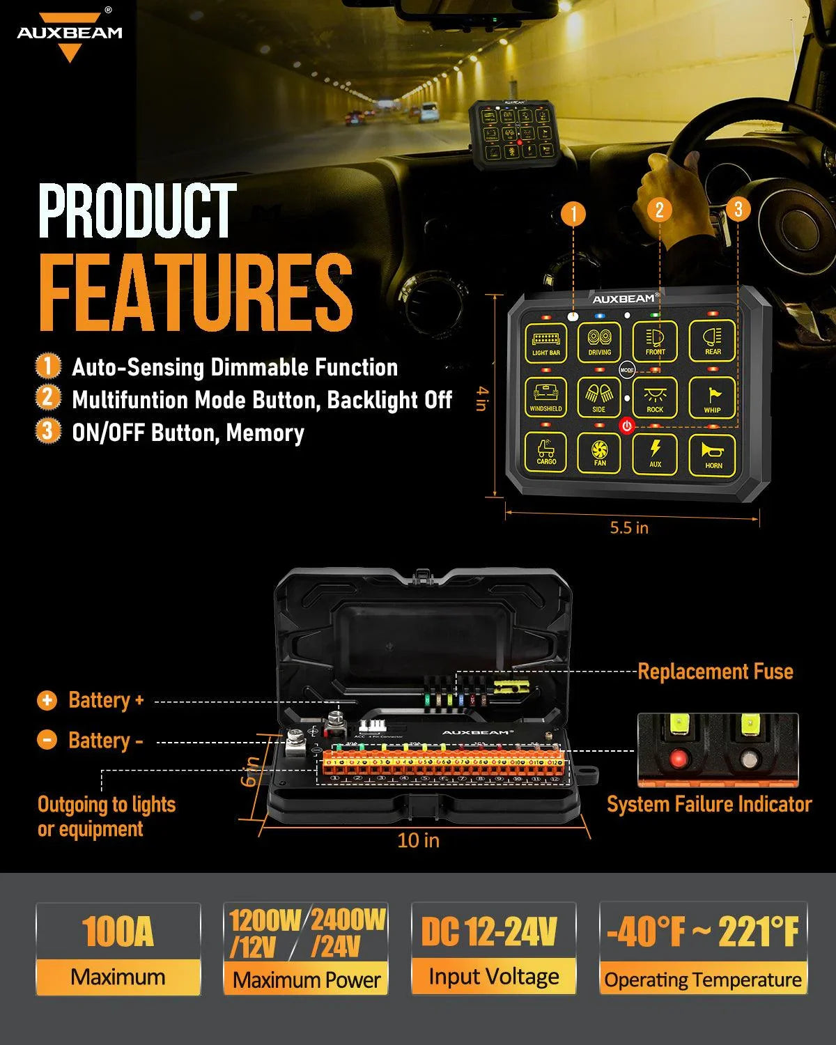AC série 8/12 voies RGB panneau de commande avec APP&Remote Control, Toggle/ Momentary/ Pulsed Mode Supported – vue 9