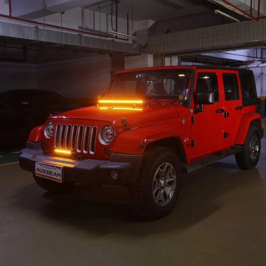 SP-DRL série 42″ 278 W 32 640 lm double rangée tout-terrain Barres LED avec orange&blanc DRL – vue 2 – NOVADOMIO