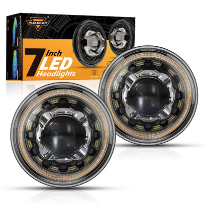 Starlight Flow série 7″ 135 W homologation DOT phares LED avec DRL&clignotant High feux de croisement pour Jeep Wrangler JK