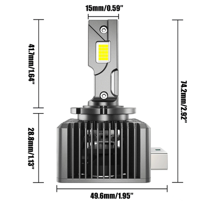 D3 D3S D3R Ampoules de phare LED 70 W 22 000 lm remplacement HID 6 500 K blanc froid – 2 ampoules – vue 12 – NOVADOMIO
