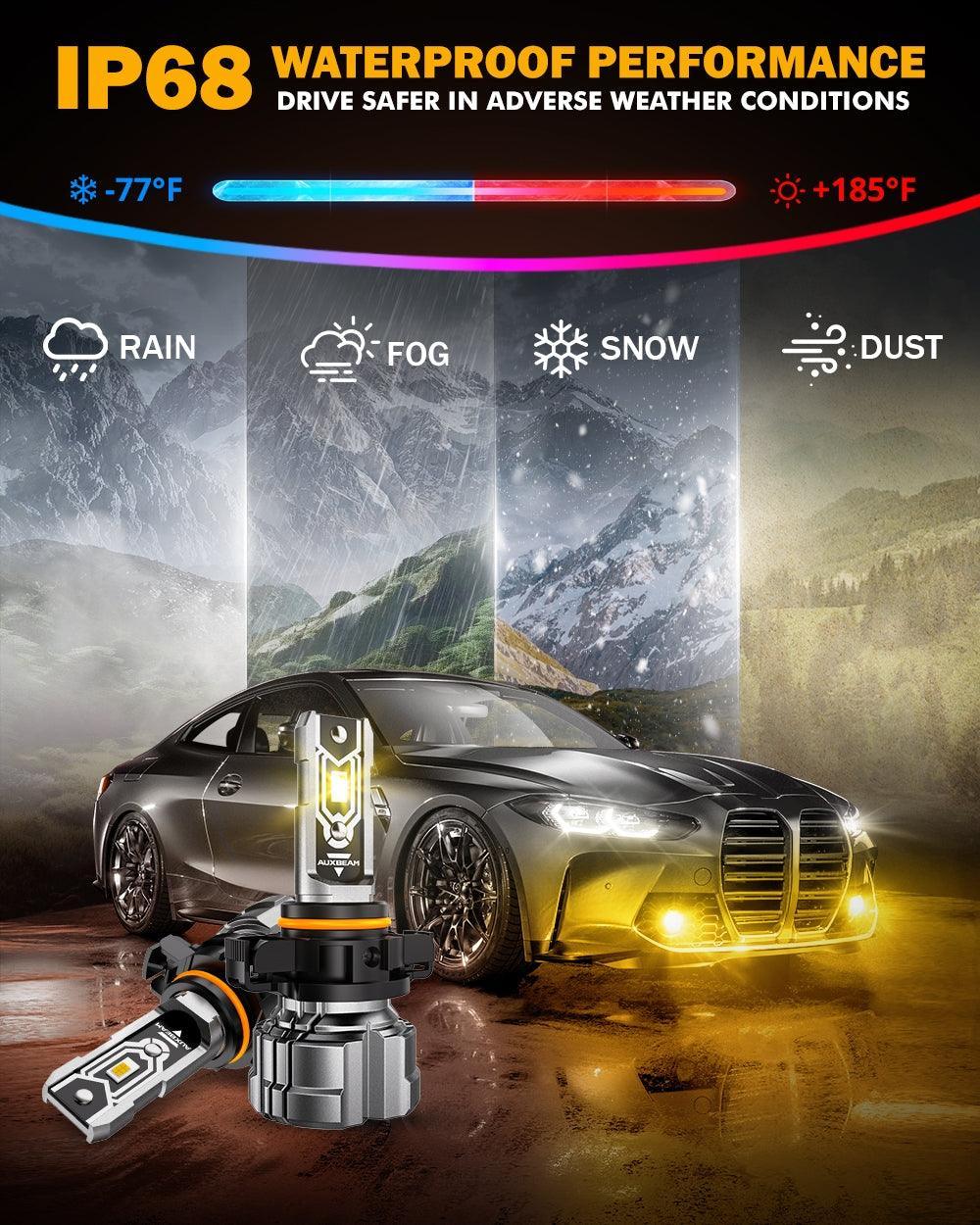 5202 5202 5201 PS24W H16EU LED Fog Light/DRL Bulbs 50W 10000LM 3000K Golden Yellow Q5 série – 2 ampoules – vue 7