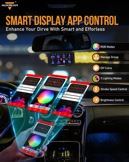 AR-800 Multifunction RGB panneau de commande avec commande Bluetooth & 47″ câble d’extension (Optional) pour Chevrolet