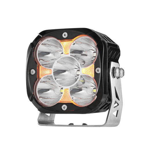 XP-ULTRA série 4.5″ faisceau longue portée Projecteurs LED compacts tout-terrain avec rétroéclairage orange – vue 2