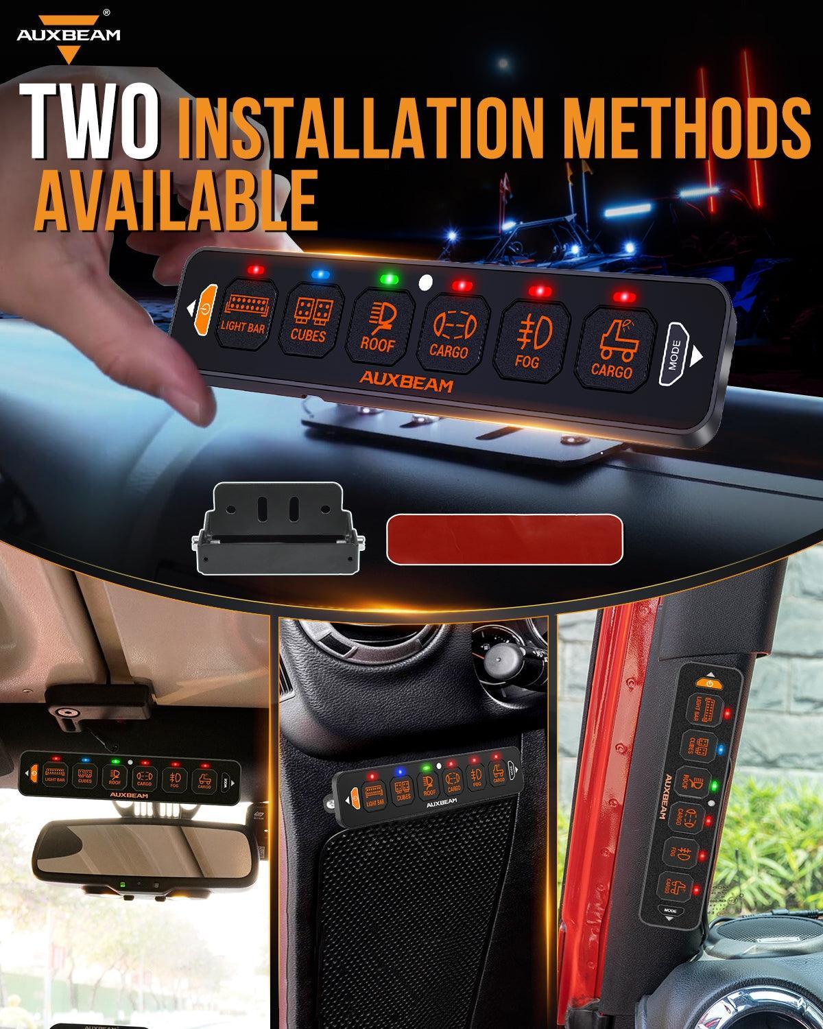 AS série 4/6 voies RGB Slim panneau de commande avec APP&Remote Control, Toggle/ Momentary/ Pulsed Mode Supported(One-Sided…