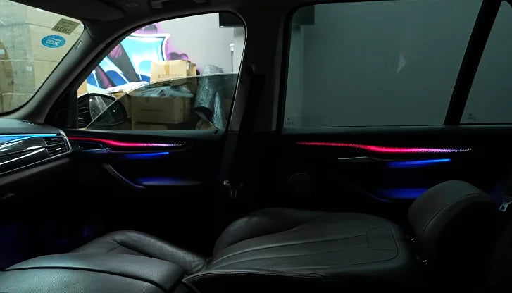 Kit LED d’ambiance BMW X5 F15 2014–2018 – 18 points, commande écran – photo 6