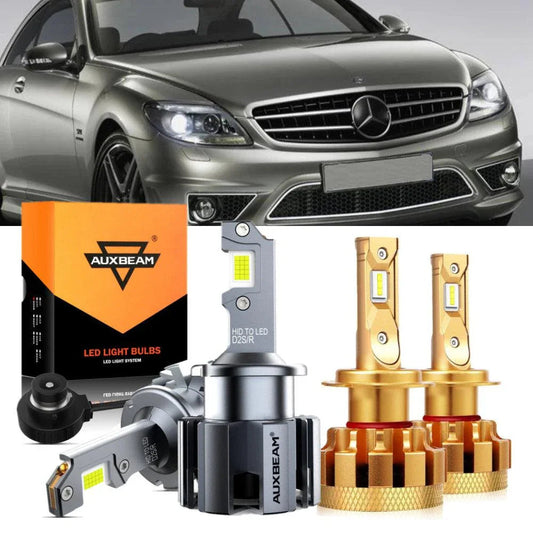 pour 2005-2009 Mercedes-Benz CL65 AMG avec HID headlamps Ampoules LED High Low Beam Bundle