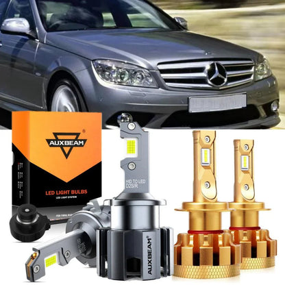 Kit d’ampoules LED feux de route/croisement pour Mercedes-Benz C350 avec phares HID 2006–2007 – NOVADOMIO