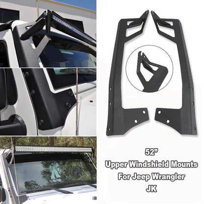 52″ 5D-série droit Barres LED&pare-brise supports de montage pour Jeep Wrangler JK 2007~2017 – vue 5 – NOVADOMIO