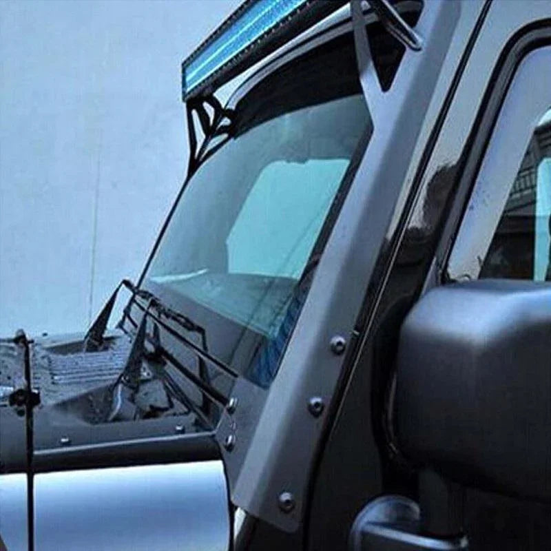50" Straight Barres lumineuses Windshield Mounting Brackets pour 2007-2017 Jeep Wrangler JK – vue 7