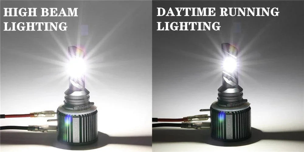 H15 Ampoules de phare LED 70W 14000LM High Beam Daytime Running 6500K blanc froid – 2 ampoules – vue 2