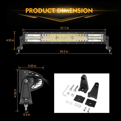 6 modes série 22″/30″/42″/50″ blanc&orange Barres LED – vue 7 – NOVADOMIO