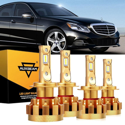 Kit d’ampoules LED feux de route/croisement F-16 Plus série CAN-bus intégré pour Mercedes-Benz E350 avec phares halogènes