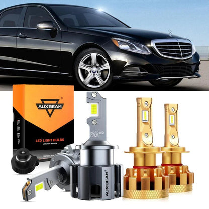 Kit d’ampoules LED feux de route/croisement pour Mercedes-Benz E350 avec phares HID 2006–2007 – NOVADOMIO