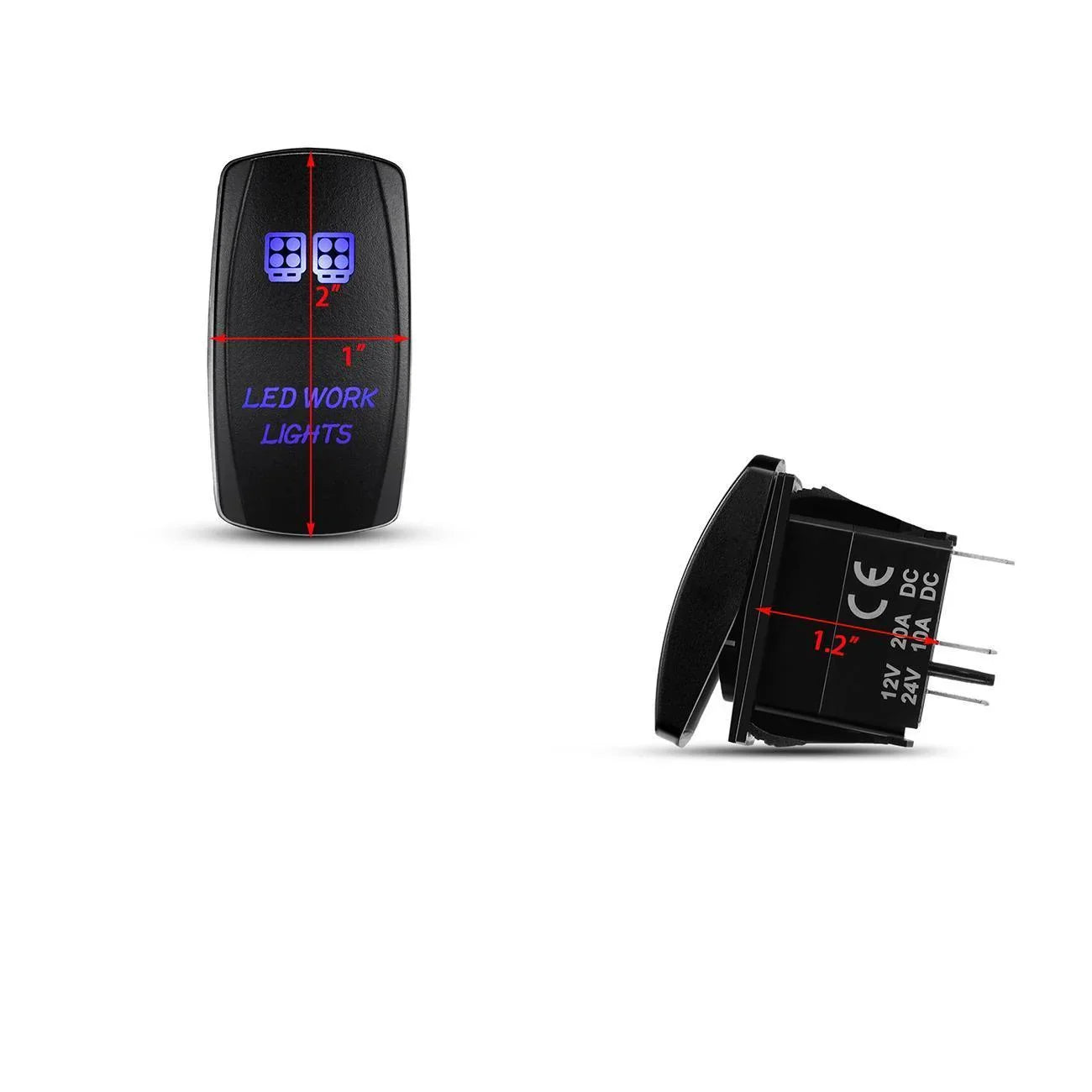 5 Pin Laser On/Off switches 20A/12V 10A/24V Switch avec Jumper Wires Set pour Cars,Trucks,RVs – vue 14