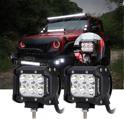 4 pouces Classic-SM série double rangée LED PODS blanc Spot/faisceau large avec Wiring Harness pour SUV ATV UTV Trucks Pickup