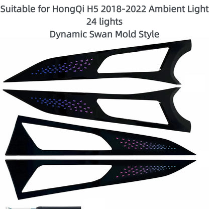 Panneaux LED d’ambiance Hongqi H5 C100 2018–2022 – Dynamic Swan – photo 1