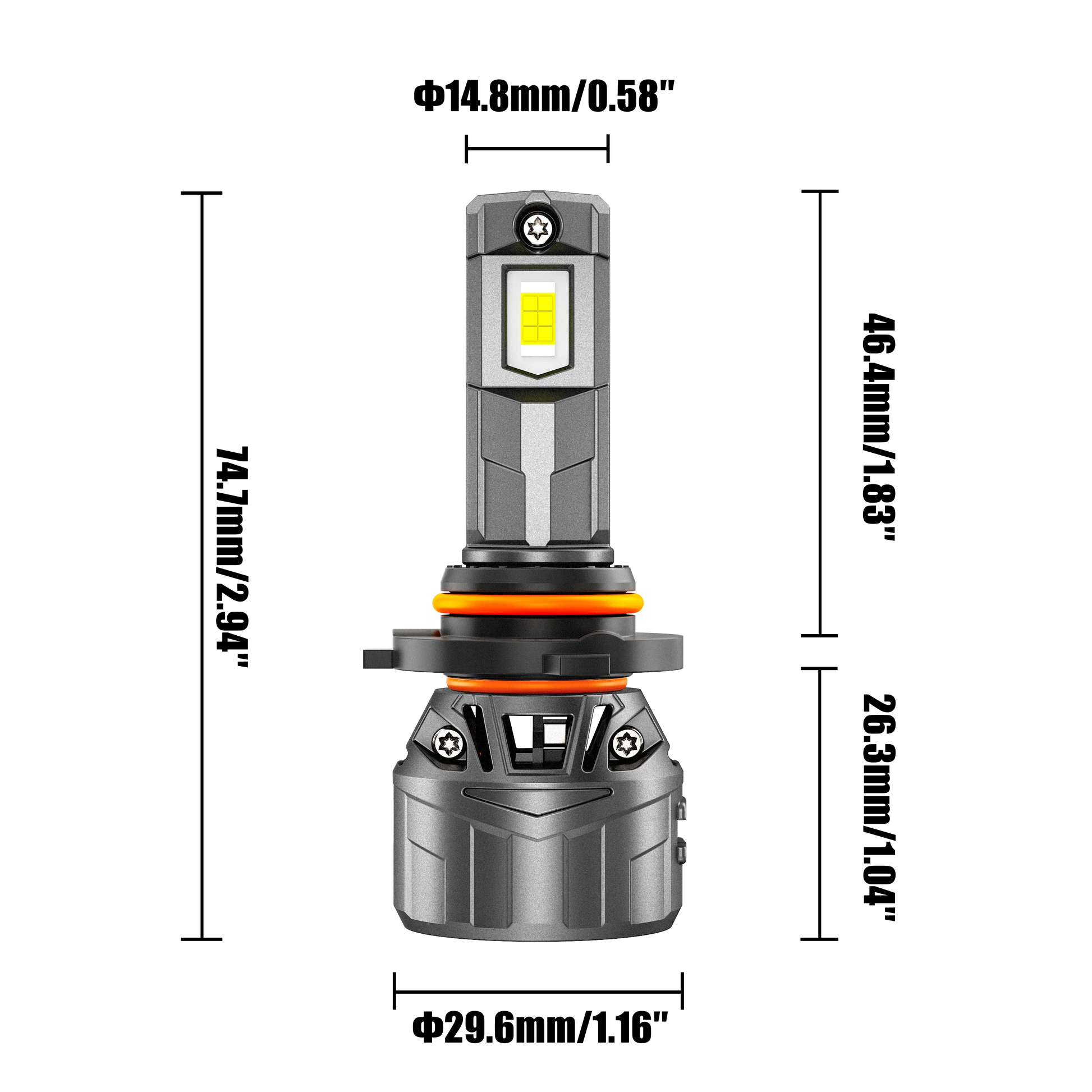 9005/HB3 Ampoules de phare LED 100W 22000LM F18 série 1:1 format compact 6500K blanc froid – 2 ampoules – vue 10
