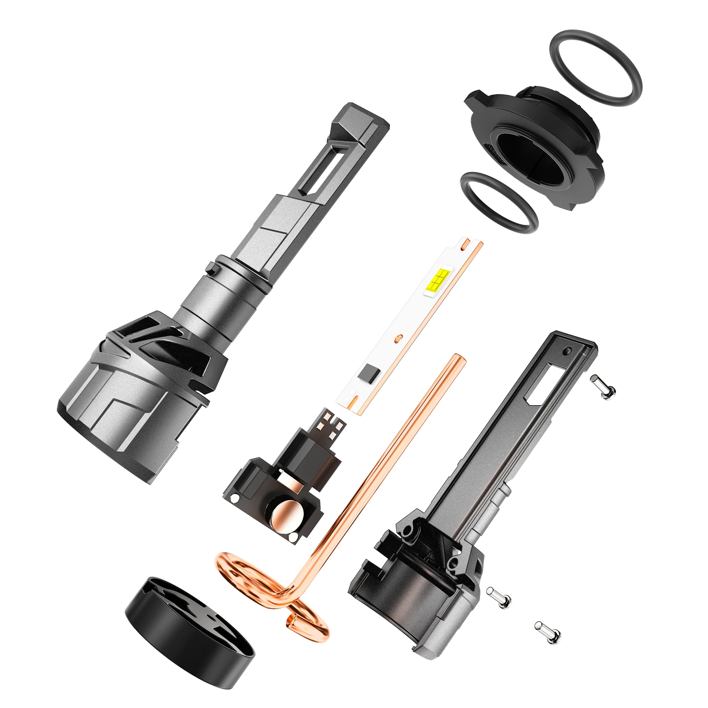 9005+9006 Ampoules de phare LED 100W 22000LM F18 série 1:1 format compact 6500K blanc froid – 4 ampoules – vue 3