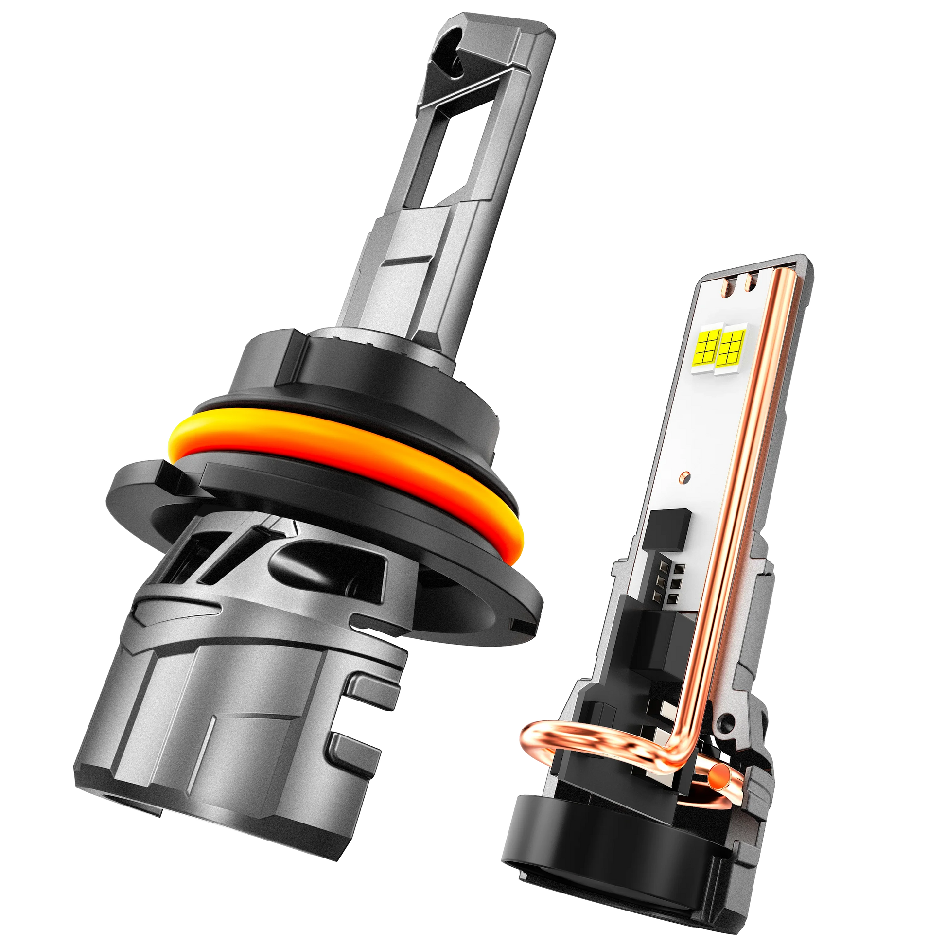 9007/HB5 Ampoules de phare LED 100W 22000LM F18 série 1:1 format compact 6500K blanc froid – 2 ampoules – vue 2