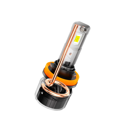 H11+H11 Ampoules de phare LED 100W 22000LM F18 série 1: 1 format compact 6500K blanc froid – 4 ampoules – vue 6 – NOVADOMIO