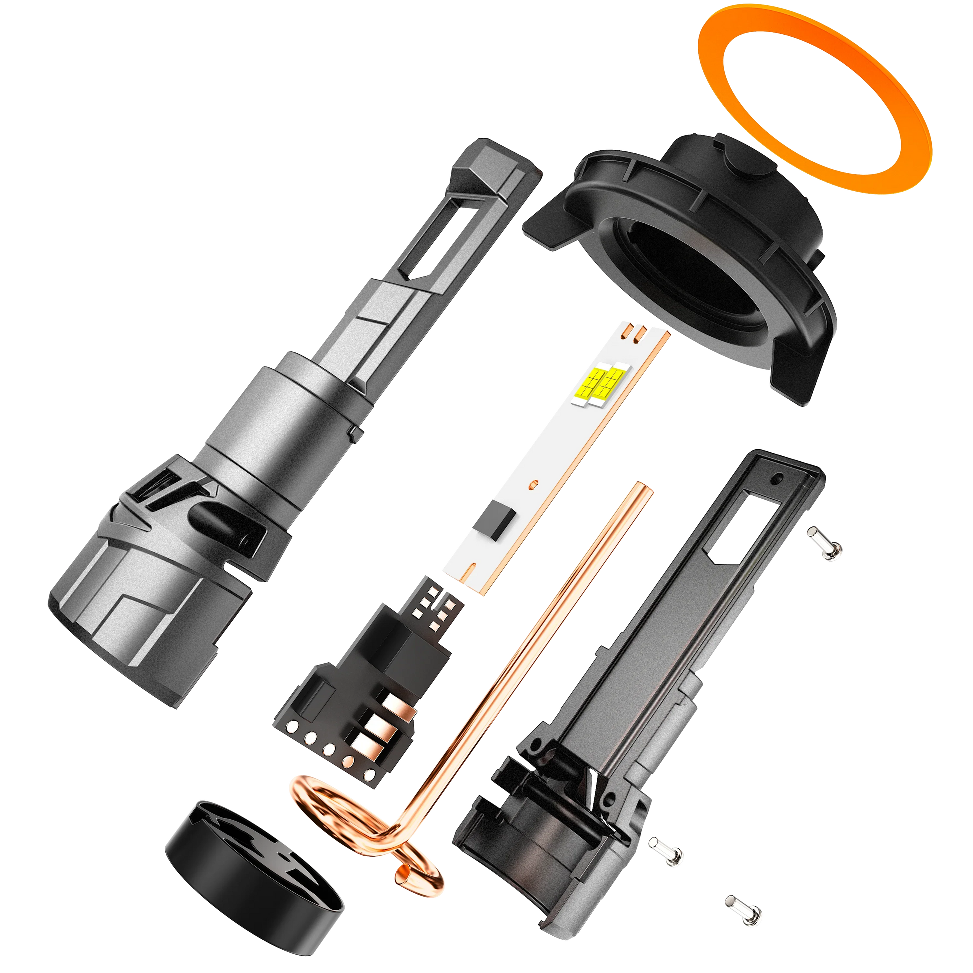 H13/9008 Ampoules de phare LED 100W 22000LM F18 série 1:1 format compact 6500K blanc froid – 2 ampoules – vue 5