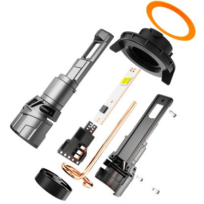 H13/9008 Ampoules de phare LED 100W 22000LM F18 série 1: 1 format compact 6500K blanc froid – 2 ampoules – vue 5 – NOVADOMIO