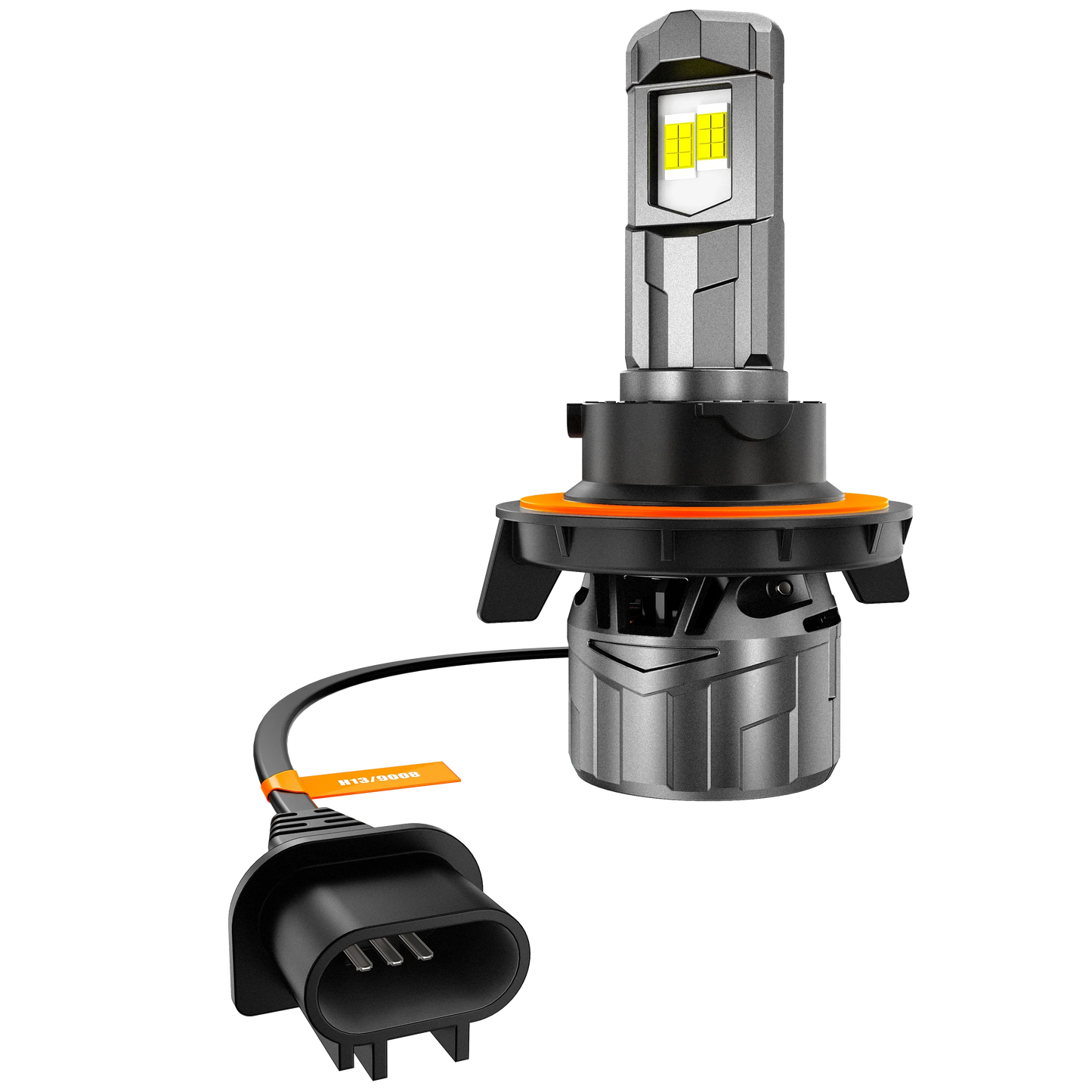 H13/9008 Ampoules de phare LED 100W 22000LM F18 série 1:1 format compact 6500K blanc froid – 2 ampoules – vue 3