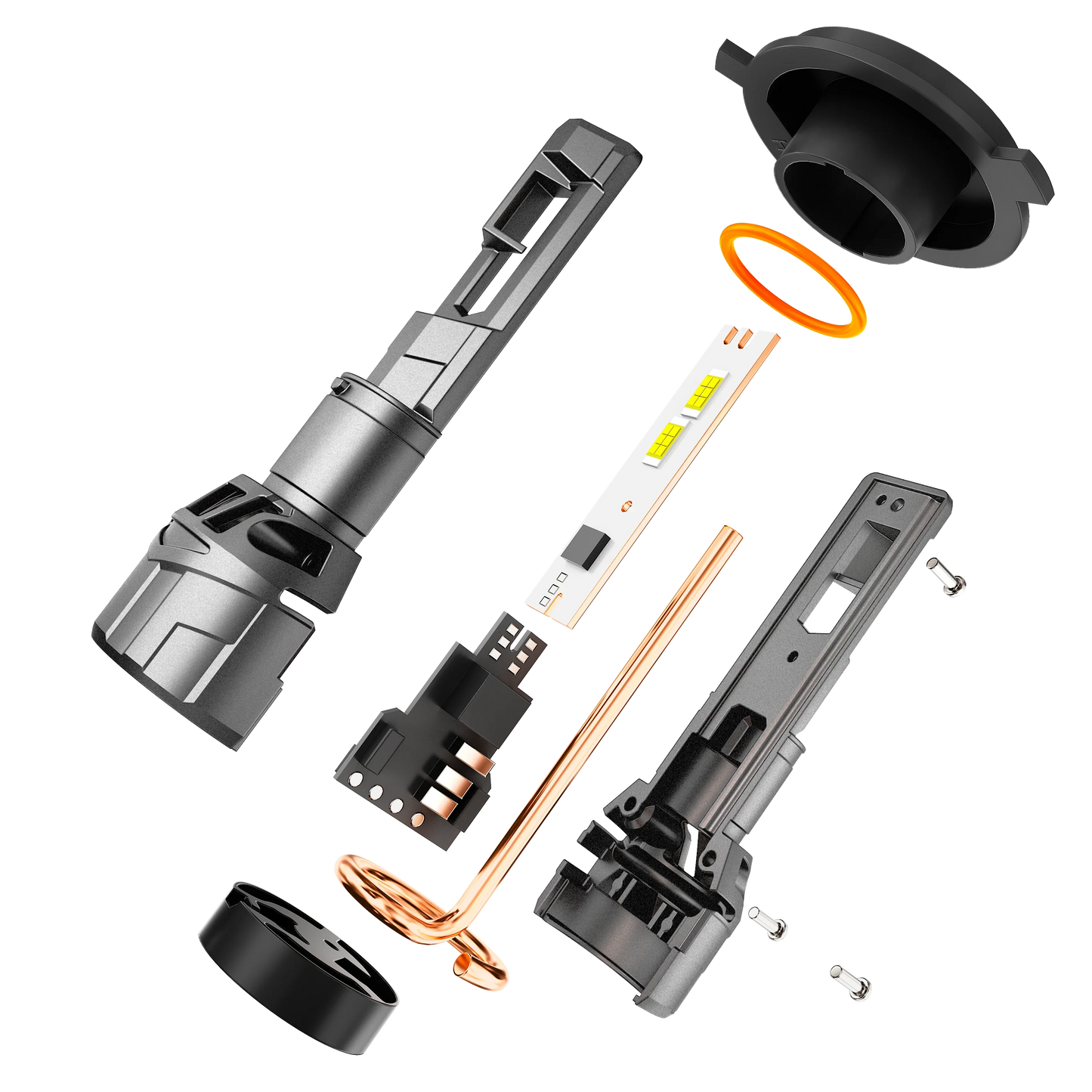 H4/9003 Ampoules de phare LED 100W 22000LM F18 série 1:1 format compact 6500K blanc froid – 2 ampoules – vue 6