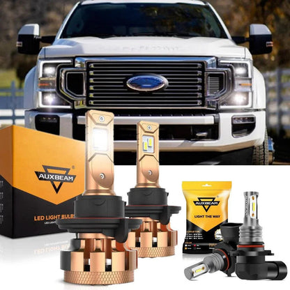 Kit d’ampoules LED feux de route/croisement F-16 Plus série H13 CAN-bus intégré 14 000 lm pour Ford F250 Super Duty 2005–2020